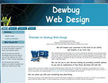 Tablet Screenshot of dewbugwebdesign.com